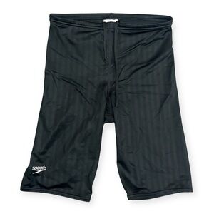 SPEEDO Mens Aquablade Jammer Swim Suit Competitive Size 30 Black